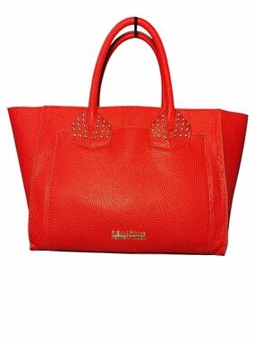 Kenneth Cole Reaction Red Pebble-Textured Stud Tote